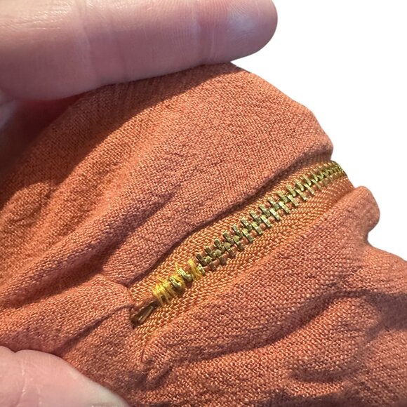 Nordstrom Rust Colour Jumpsuit Womens Size Small Square Neckline Belted GLG Boho - Picture 11 of 11